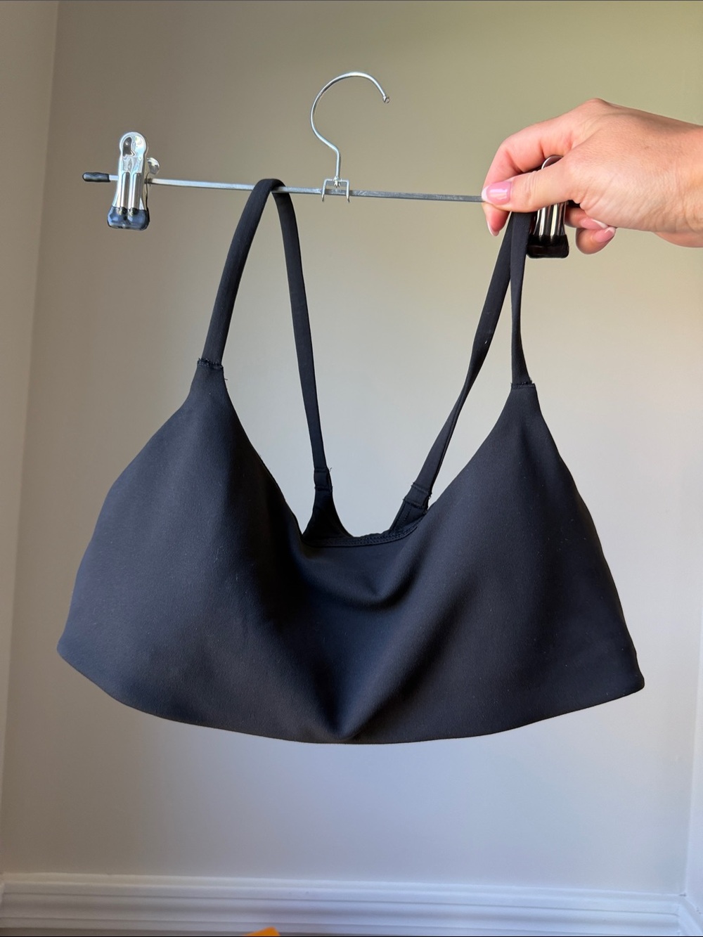 lululemon athletica black wunder train racer sports bra